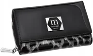 Portfele - Monnari Portfel Damski Lakier Skórzany Elegancki Duży Pojemny Panterka - miniaturka - grafika 1