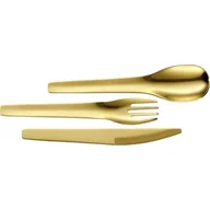 Zestawy sztućców - zestaw sztućców w etui, 3 el., 18 cm, złote kod: LU-00240874 + Sprawdź na SuperWnetrze.pl - miniaturka - grafika 1