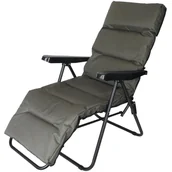 Meble ogrodowe - FOTEL OGRODOWY Z PODNÓŻKIEM 57x83x106CM SZARY - miniaturka - grafika 1