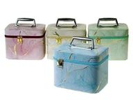 Kosmetyczki, organizery i kuferki - Adar Kuferek M walizka z lusterkiem na zamek 21x14x13cm - miniaturka - grafika 1