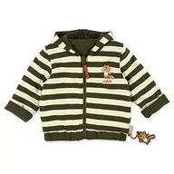 Kurtki i płaszcze dla chłopców - Sigikid Dwustronna kurtka z bawełny ekologicznej dla chłopców w rozmiarach od 62 do 98, zielony w paski/ciemnozielony, 80 - miniaturka - grafika 1