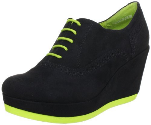 s.Oliver Casual 5-5-23302-20 damskie kozaki, Czarny Black Lime 76, 36 EU