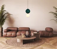 Lampy sufitowe - PIEVE PND-95221-1M-GRN lampa wisząca ceramiczna kula zielona LED 18cm - miniaturka - grafika 1