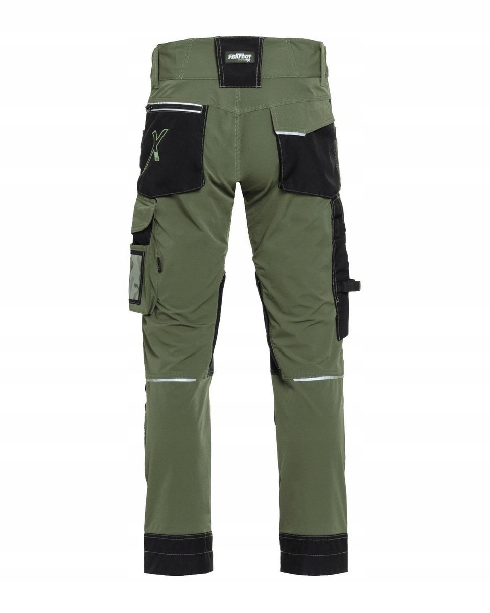 SPODNIE ROBOCZE STALCO PERFECT STRETCH LINE OLIWKOWE ROZ.XL