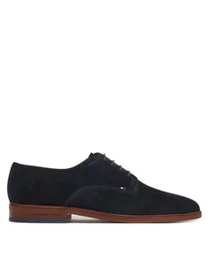 Tommy Hilfiger Półbuty Hilfiger Thunit Suede Shoe FM0FM05377 Granatowy - Półbuty męskie - miniaturka - grafika 1