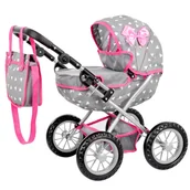 Wózki dla lalek - Kinderplay, Wózek dla lalek głęboki, składany - miniaturka - grafika 1