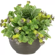 Donice - Doniczka Okrągła Misa 2 L Grafitowy Ø 22,5 Cm Kompozycje Nagrobna Plastikowa - miniaturka - grafika 1