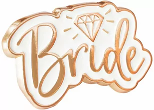 Przypinka z napisem Bride - 1 szt. - Wieczór panieński i kawalerski - miniaturka - grafika 1