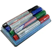 Markery do tablic - Granit Komplet markerów ze ścierakiem magnetycznym do białych tablic M460 Rabaty Porady Hurt Autoryzowana dystrybucja Szybka dostawa - miniaturka - grafika 1