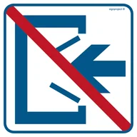 Systemy ekspozycyjne i znaki informacyjne - RA500 WEJŚCIE ZAMKNIĘTE, PN - PŁYTA PCV 1MM; (200X200MM) - miniaturka - grafika 1