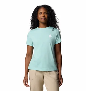 Damska koszulka Columbia Rolling Bend Graphic Short Sleeve spray - L - Koszulki i topy damskie - miniaturka - grafika 1