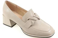 Półbuty damskie - Skórzane półbuty damskie Gino Fabiani 25PB24-8682 beż - miniaturka - grafika 1