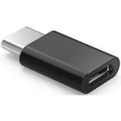 Adaptery i przejściówki - Savio Adapter AK-31/B (Micro USB F - USB typu C M; kolor czarny) AK-31/B - miniaturka - grafika 1