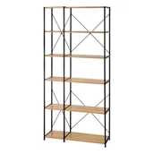 Regały - Regał REG-19 Halmar Dąb Sonoma, Czarny - miniaturka - grafika 1