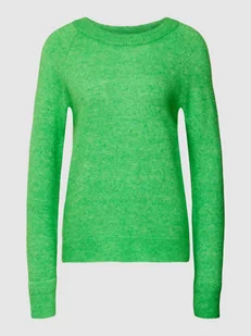Sweter z dzianiny z okrągłym dekoltem model ‘LULU’ - Swetry damskie - miniaturka - grafika 1