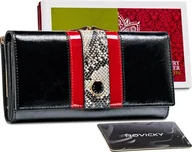 Portfele - Peterson Elegancki portfel z modnym, wężowym wzorem Peterson NoSize - miniaturka - grafika 1