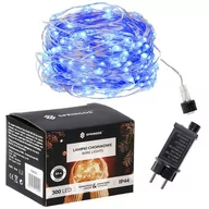 Oświetlenie świąteczne - Lampki choinkowe 300 led druciki na prąd niebieski CL0310 - miniaturka - grafika 1