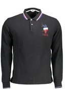 Portfele - MĘSKA POLO US POLO Z DŁUGIM RĘKAWEM, CZARNA - miniaturka - grafika 1