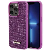 Etui i futerały do telefonów - Guess GUHCP15LPMSDGSF iPhone 15 Pro 6.1" fuksja/fuschia hardcase Disco Metal Script - miniaturka - grafika 1