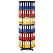 Regały biurowe - B2B Partner Regał obrotowy na segregatory, 6 półki 101110 - miniaturka - grafika 1