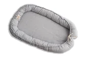 Kokony niemowlęce - Gniazdko niemowlęce Prestige linen plain 55x80 szare materacyk pozycjonujące - miniaturka - grafika 1