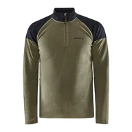 Bluzy sportowe męskie - Męska Bluza CRAFT CORE EDGE THERMAL MIDLAYER M 1909502-664000 – Oliwkowy - miniaturka - grafika 1
