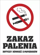 Przybory szkolne - Naklejka 150X200 Zakaz Palenia - miniaturka - grafika 1