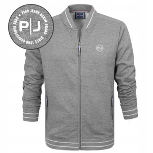 BLUZA Męska Bomberka Rozpinana bez Kaptura Ocieplana SZARA XXXL Pako Jeans - Bluzy męskie - miniaturka - grafika 1
