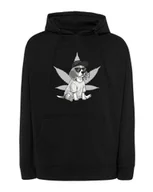 Bluzy męskie - Bluza z kapturem Zjarany Beagle Chill Zielone Śmieszne Czarny XL - miniaturka - grafika 1
