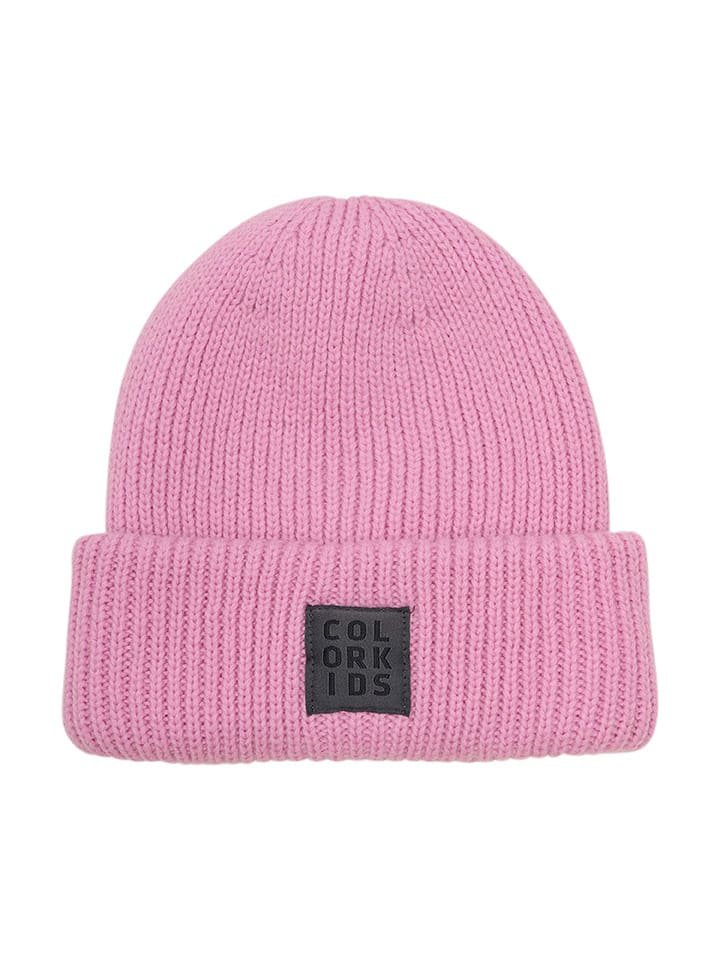 Color Kids Czapka beanie w kolorze jasnoróżowym