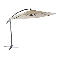 Parasole ogrodowe - Parasol wspornikowy Deluxe HWC-D14, parasol, okrągły Ø 3m poliester aluminium/stal 14kg ~ kremowo-biały bez stojaka - miniaturka - grafika 1