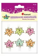 Dekoracje domu - Spinacz drewniany liście 6szt - miniaturka - grafika 1