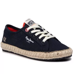 Espadryle damskie - Espadryle PEPE JEANS - Tourist Combi Boy PBS10093  Navy 595 - grafika 1