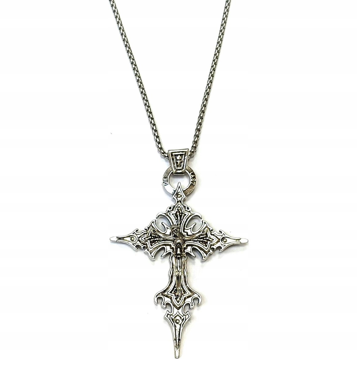 GOTYCKI NASZYJNIK WISIOREK PRZYWIESZKA KRZYŻ Z JEZUSEM CHRYSTUSEM, DIE LAST