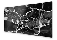 Dekoracje domu - Panel kuchenny HOMEPRINT Nowoczesny czarny marmur 120x60 cm - miniaturka - grafika 1