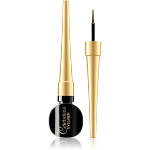 Eveline Eyeliner Celebrity, eyeliner w płynie brązowy, 4 ml - Eyelinery - miniaturka - grafika 1