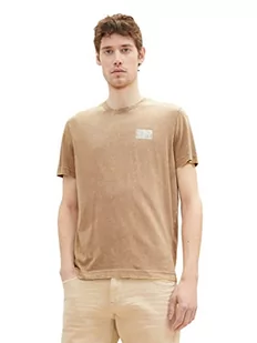 TOM TAILOR Koszulka męska 1036431, 24048-Desert Fawn, XL, 24048 - Desert Fawn, XL - Koszulki męskie - miniaturka - grafika 1