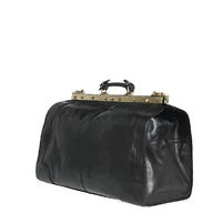 Walizki - Kufer podróżny Katana Torba podróżna z czarnej naturalnej skóry licowej - miniaturka - grafika 1