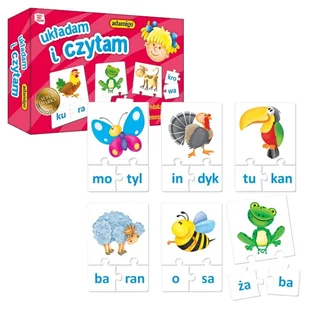 Adamigo Układanka Edukacyjna Puzzle Układam I Czytam Gra Dla Dzieci Nauka Czytania 4+ - Puzzle - miniaturka - grafika 1