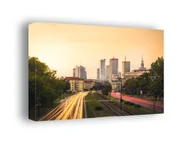 Obrazy i zdjęcia - Warszawa Centrum w Słońcu - obraz na płótnie Wymiar do wyboru: 50x40 cm - miniaturka - grafika 1