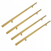 Meble modułowe i akcesoria - 4 x Uchwyt meblowy Reling 256 mm złoty Metalowy uchwyt do szafek - miniaturka - grafika 1
