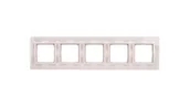 Klawisze i ramki - Kontakt Simon SIMON S.A. SIMON 54 RAMKA 5-KROTNA NATURE SZKŁO BIAŁA PERŁA IP20/IP44* DRN5/70 - miniaturka - grafika 1
