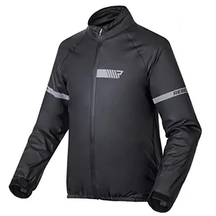 REBELHORN Ocean kurtka przeciwdeszczowa na motocykl, laminowana membrana, elementy odblaskowe, wiatroszczelna, oddychająca, wodoszczelna, czarny, L - Odzież motocyklowa - miniaturka - grafika 1