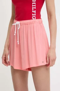Tommy Hilfiger szorty plażowe kolor różowy UW0UW05332 - Spodenki damskie - miniaturka - grafika 1