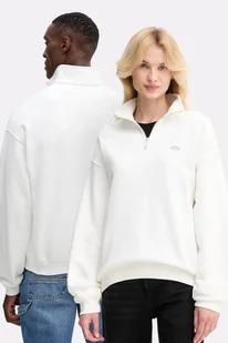 Lacoste bluza bawełniana kolor beżowy gładka SH7759 - Bluzy męskie - miniaturka - grafika 1