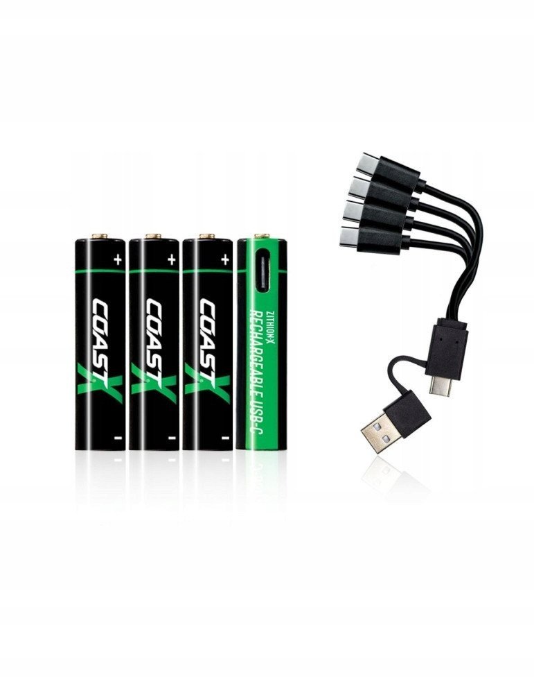 1x4 Coast Zithion-X Micro AAA Akku USB-C Ladeanschl.
