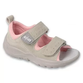Buty dla dziewczynek - Befado obuwie dziecięce popiel/róż 721P001 różowe szare - grafika 1