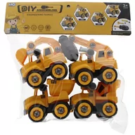 Samochody i pojazdy dla dzieci - Auto ciężarowe do skręcania 4szt mix MEGA CREATIVE - miniaturka - grafika 1