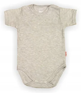 Body KRÓTKI rękaw rękawek Popiel MELANŻ r56 KLEKLE - Body dla niemowląt - miniaturka - grafika 1