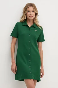 Lacoste sukienka kolor zielony mini prosta - Sukienki - miniaturka - grafika 1